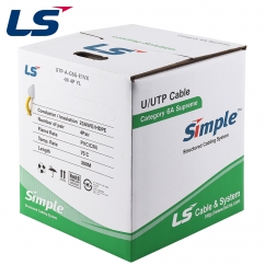 LS전선 CAT.6A UTP Supreme 케이블 300m (단선/옐로우) UTP-A-C6G-E1VX-M 4P YL